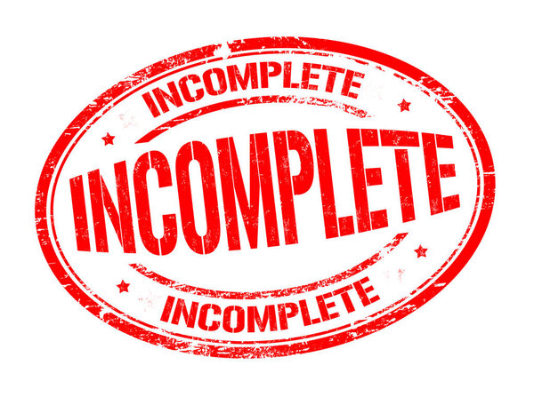 Incomplete grunge rubber stamp 