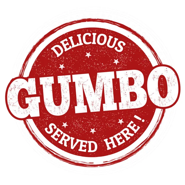 Delicious Gumbo sign or stamp — Stock Vector