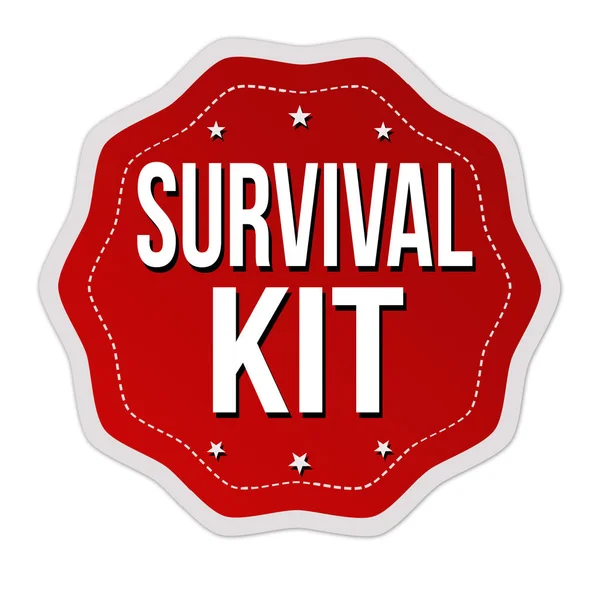Survival kit etykiety lub naklejki — Wektor stockowy