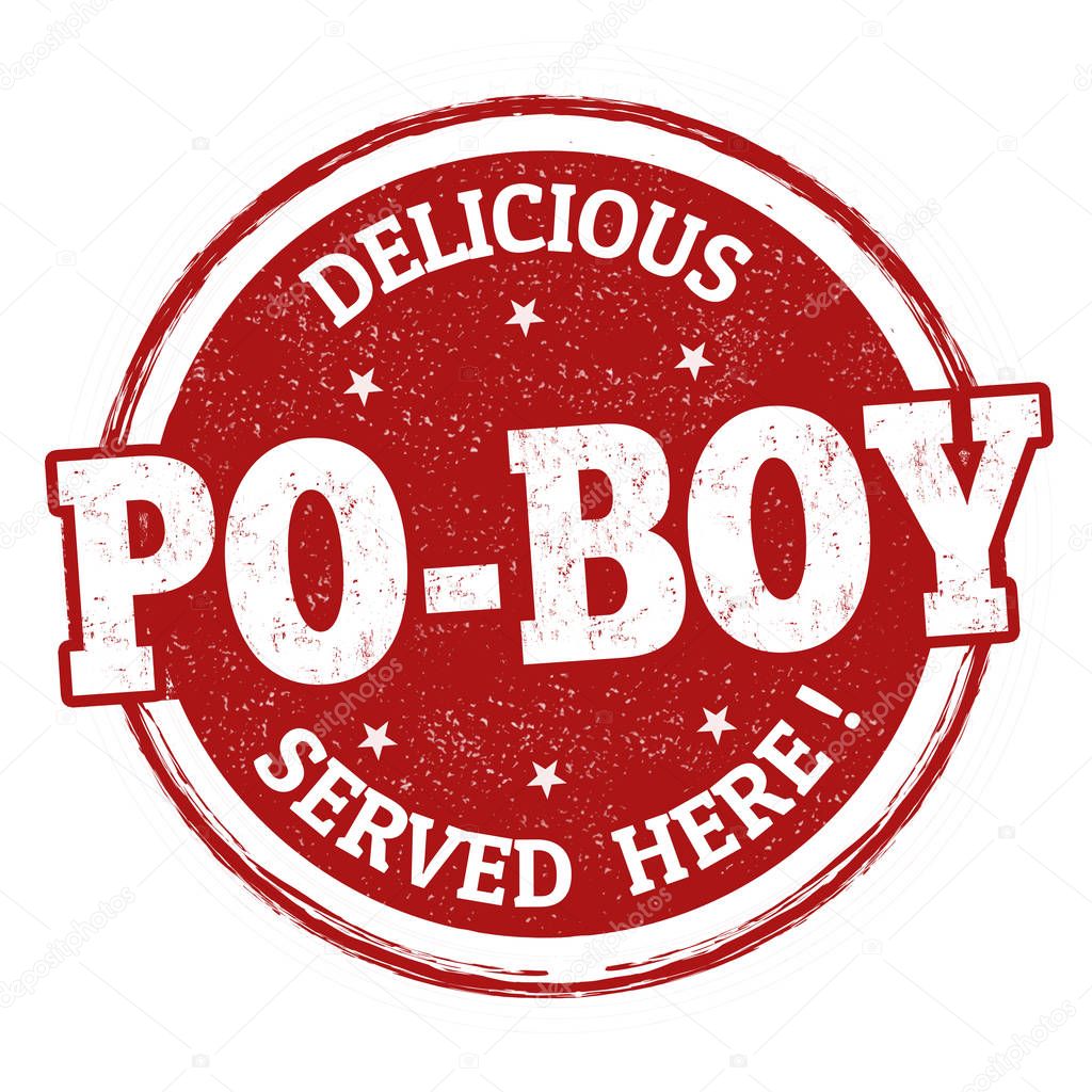 Delicious Po-Boy sign or stamp