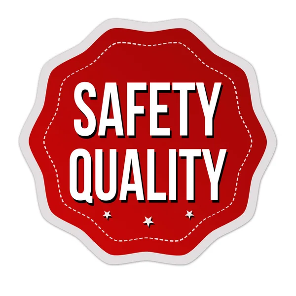 Etiqueta o pegatina de calidad de seguridad — Archivo Imágenes Vectoriales