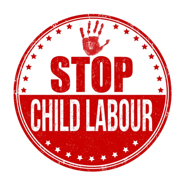 Schluss mit der Kinderarbeit — Stockvektor