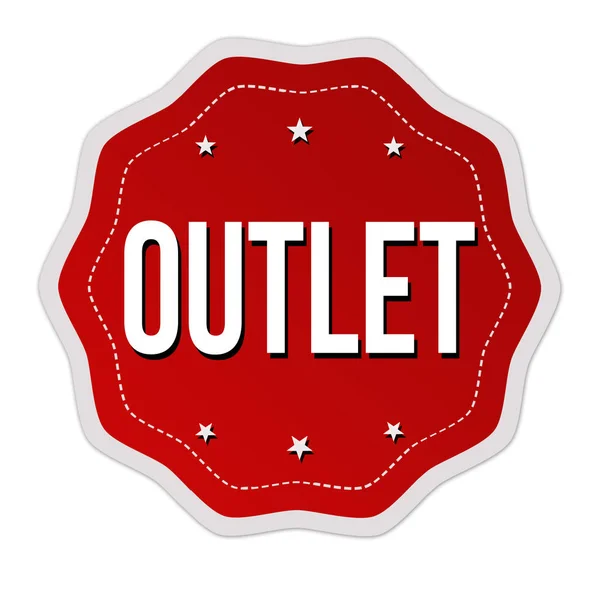 Outlet  label or sticker — Stock Vector