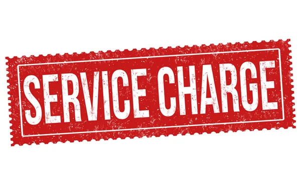 Service Charge Grunge Gummistempel — Stockvektor