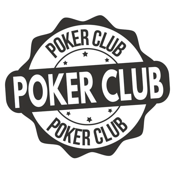 Clube de poker grunge selo de borracha — Vetor de Stock