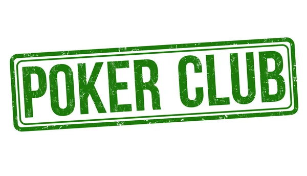 Poker club grunge timbro di gomma — Vettoriale Stock