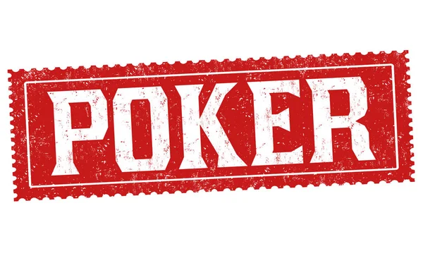 Carimbo de borracha de grunge de poker — Vetor de Stock