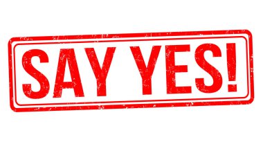 Evet grunge lastik damgası beyaz zemin üzerine, vektör çizim demek