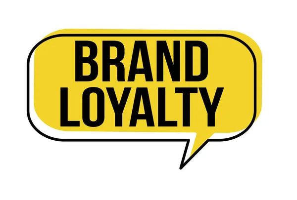 Brand loyalty speech bubble — Stock Vector