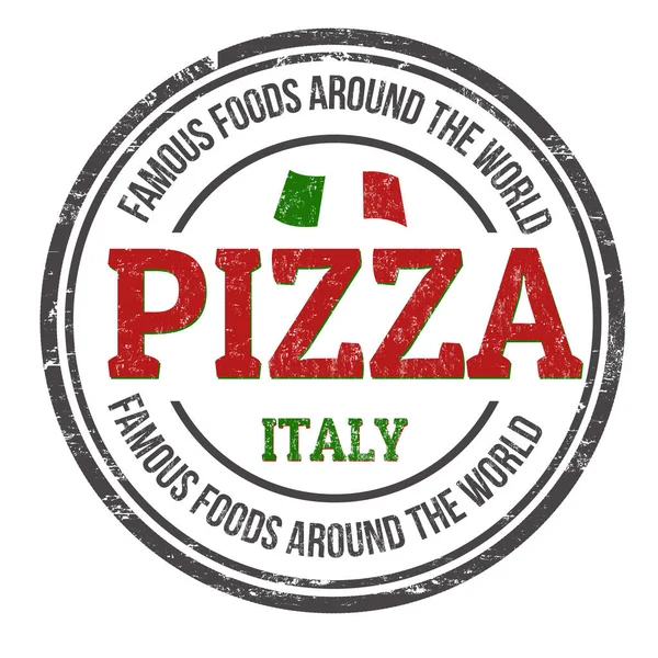 Pizza işareti ya da pul — Stok Vektör