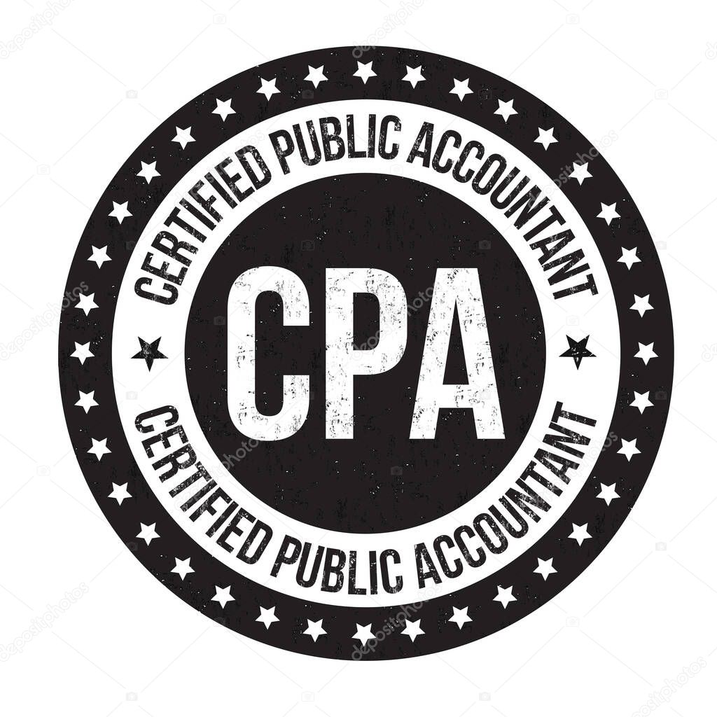 Certified public accountant sign or stamp 