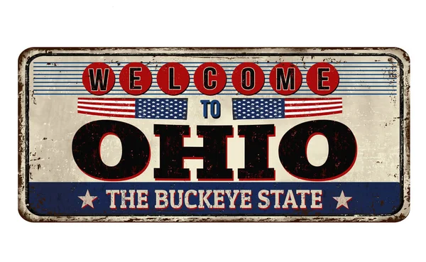 Ohio vintage rouillé signe métallique — Image vectorielle