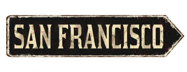 San Francisco vintage roestig metalen bord — Stockvector