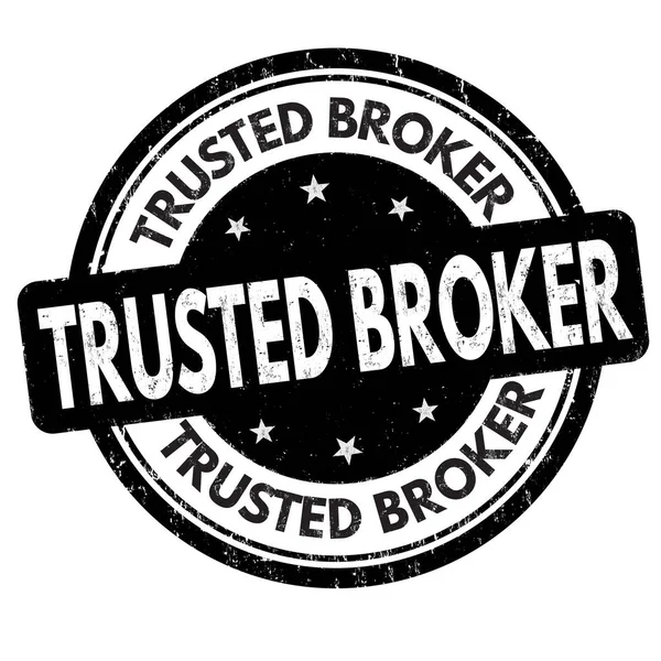 Progettazione di banner broker di fiducia — Vettoriale Stock
