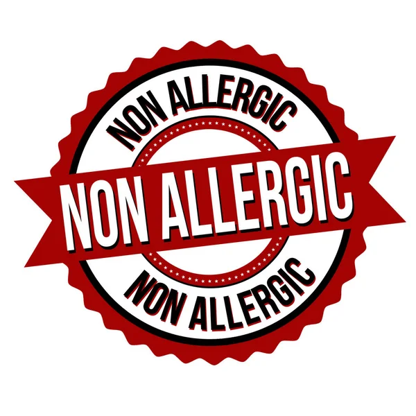 Etikett eller dekal som inte är allergisk — Stock vektor