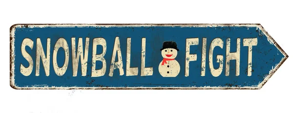 Muestra de metal oxidado vintage lucha bola de nieve — Archivo Imágenes Vectoriales