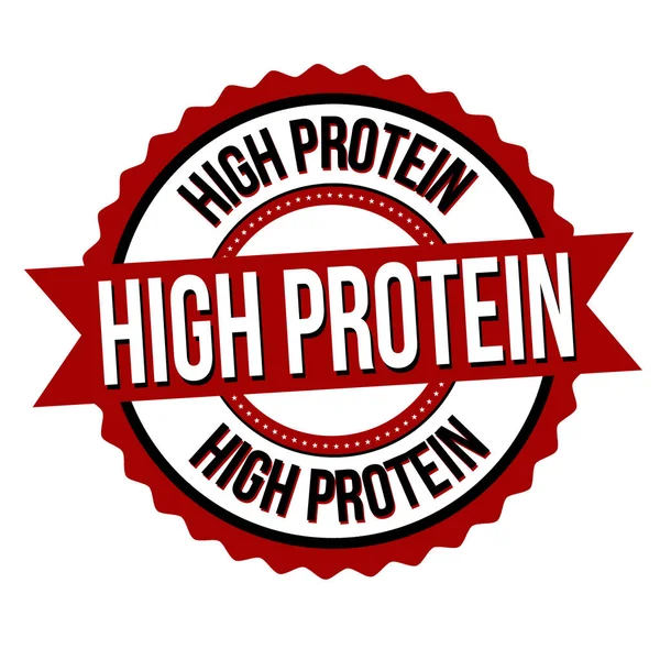 Étiquette ou autocollant riche en protéines — Image vectorielle