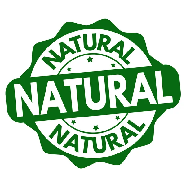 Natural label or sticker — Stock Vector