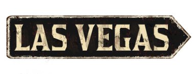 Las Vegas klasik paslı metal tabelası