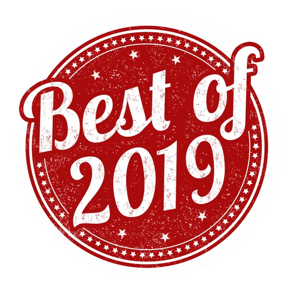 Beste van 2019 teken of stempel — Stockvector