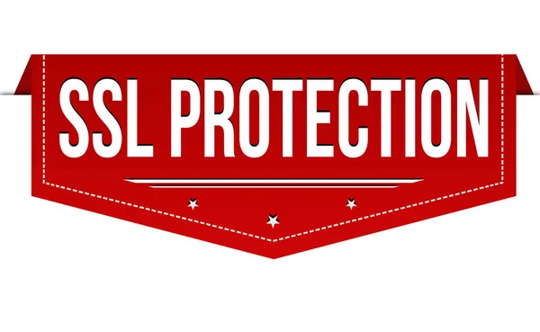 Ssl bescherming banner ontwerp — Stockvector