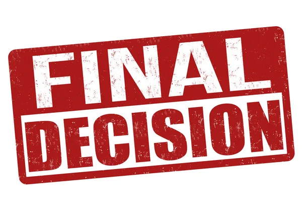 Final decision sign or stamp — 스톡 벡터