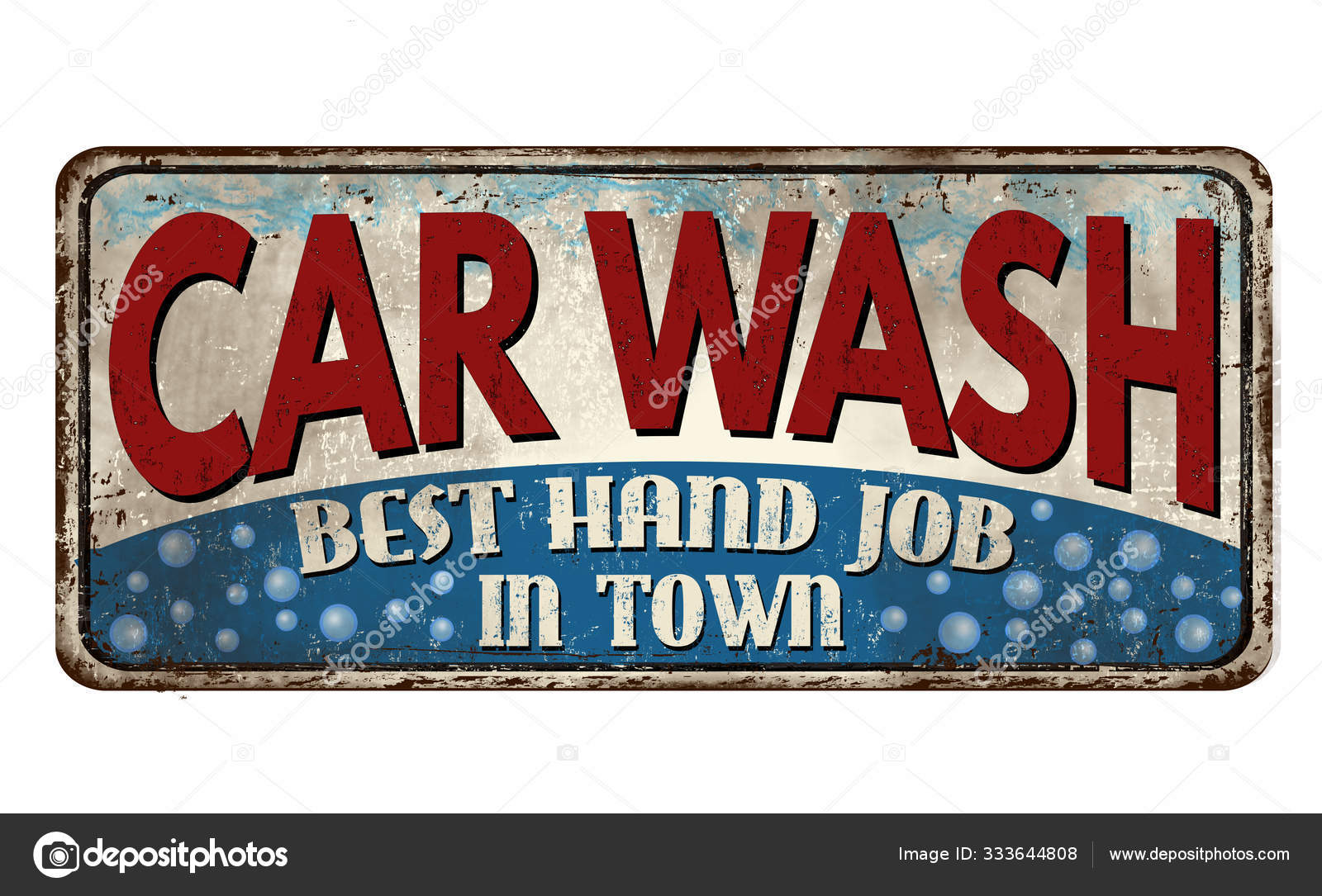 Car wash vintage rusty metal sign Stock Vector Image by ©roxanabalint
