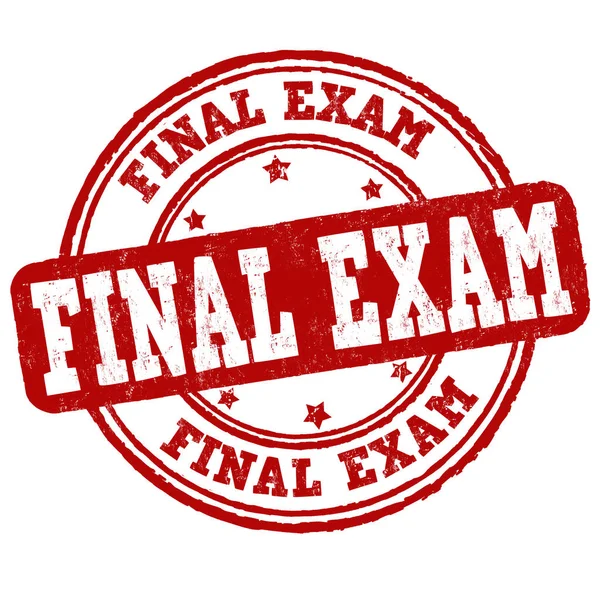 Final exam sign or stamp — Stock Vector