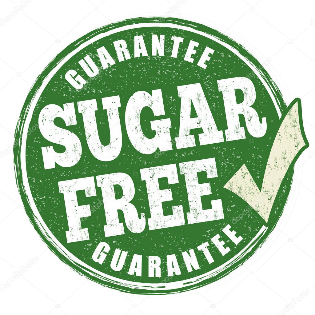 Sugar free sign or stamp