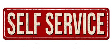 Otomatik servis paslı metal işareti