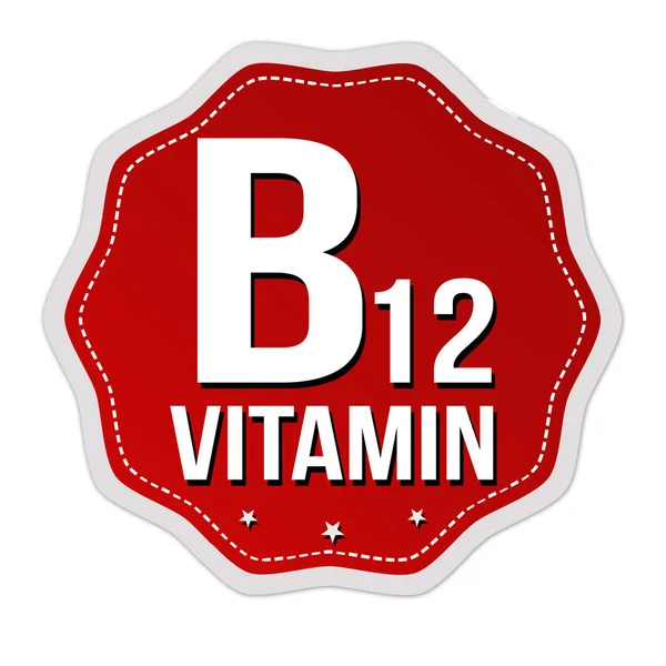 B12 Vitamin Etikett oder Aufkleber — Stockvektor