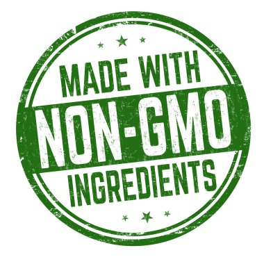 Made with non-gmo ingredients sign or stamp clipart