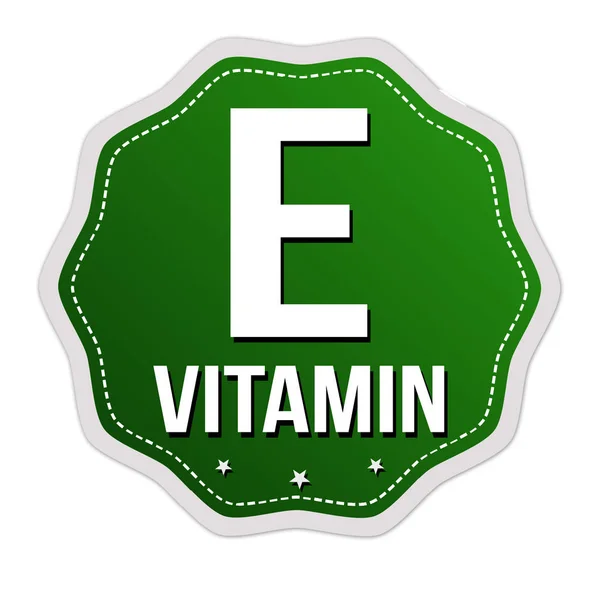 E Vitamin label or sticker — Stock Vector
