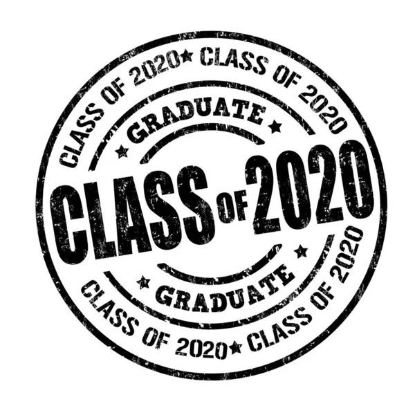 Class of 2020 stamp — Stock Vector