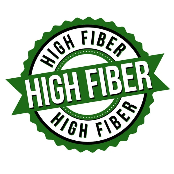 Etiqueta o pegatina de alta fibra — Vector de stock