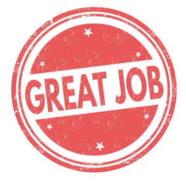 Great job sign or stamp 