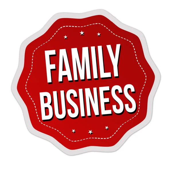 Étiquette ou autocollant d'entreprise familiale — Image vectorielle