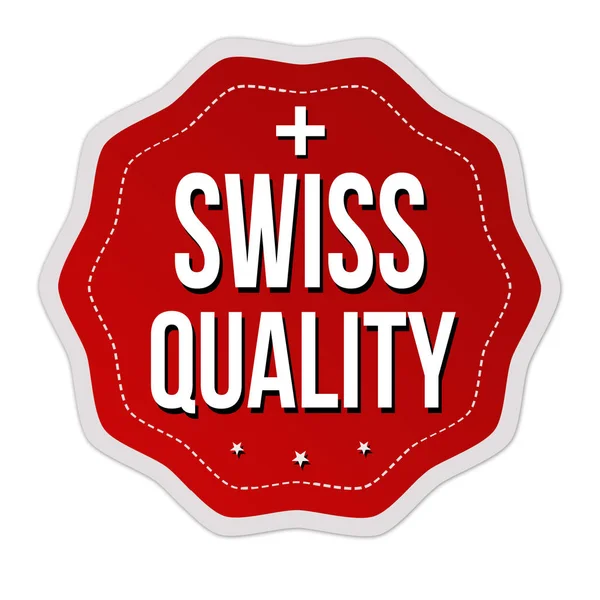 Ελβετικό σήμα ποιότητας ή αυτοκόλλητο — Διανυσματικό Αρχείο