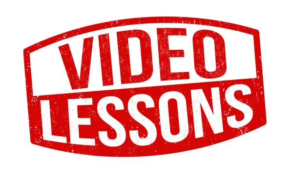 Video lessons sign or stamp — Wektor stockowy
