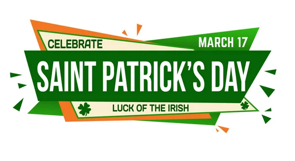 Saint Patrick's day banner design — Stock Vector