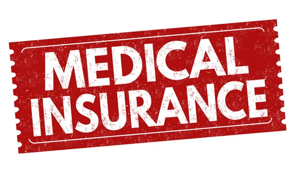 Medical Insurance Sign Stamp White Background Vector Illustration — Stock Vector