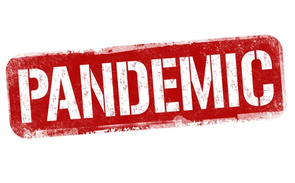 Pandemic Sign Stamp White Background Vector Illustration — Stock Vector