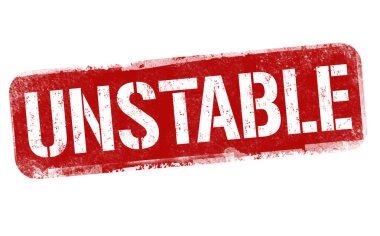 Beyaz arkaplan üzerindeki kararsız işaret veya pul, vektör illüstrasyonu