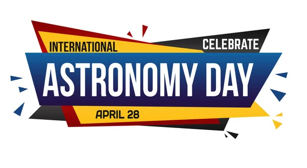 Giornata Internazionale Astronomia Banner Design Sfondo Bianco Illustrazione Vettoriale — Vettoriale Stock