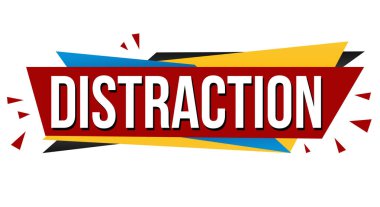 Beyaz arkaplanda dikkat dağıtıcı pankart tasarımı, vektör illüstrasyonu