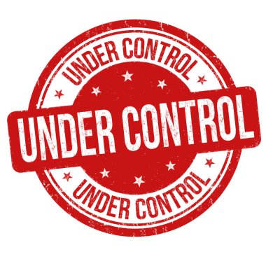 Beyaz arkaplan üzerindeki kontrol işareti veya pul altında, vektör illüstrasyonu