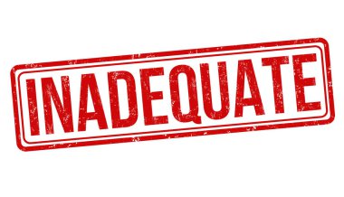 Beyaz arkaplan, vektör illüstrasyonunda yetersiz işaret veya pul