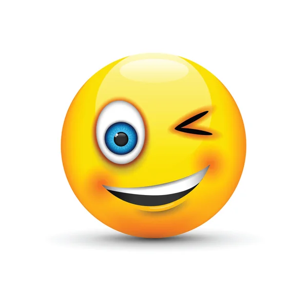 A winking emoji — ストックベクタ
