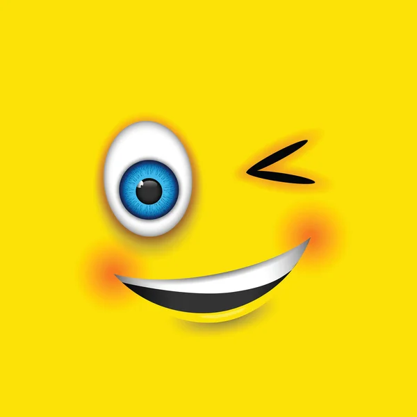 A winking emoji — ストックベクタ