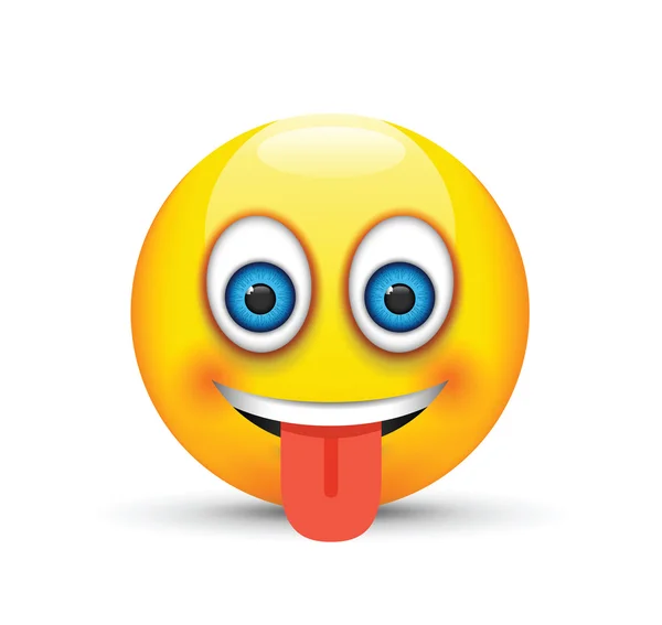 Tongue out emoji — Stock Vector